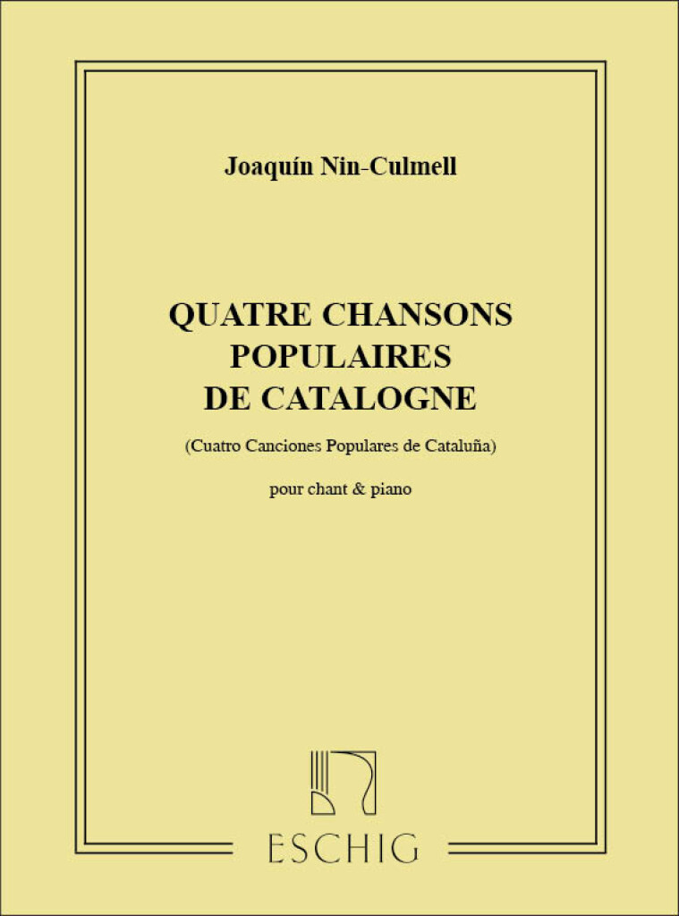Quatre Chansons Populaires De Catalogne, Pour